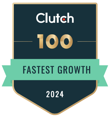 Clutch Top 100 Fastest-Growing Companies 2024 Award Icon - Official Recognition