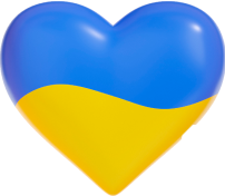 Heart intertwined with the Ukrainian flag, representing unwavering unity and resilience.